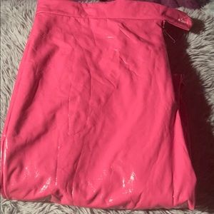 Hot Pink leather pants